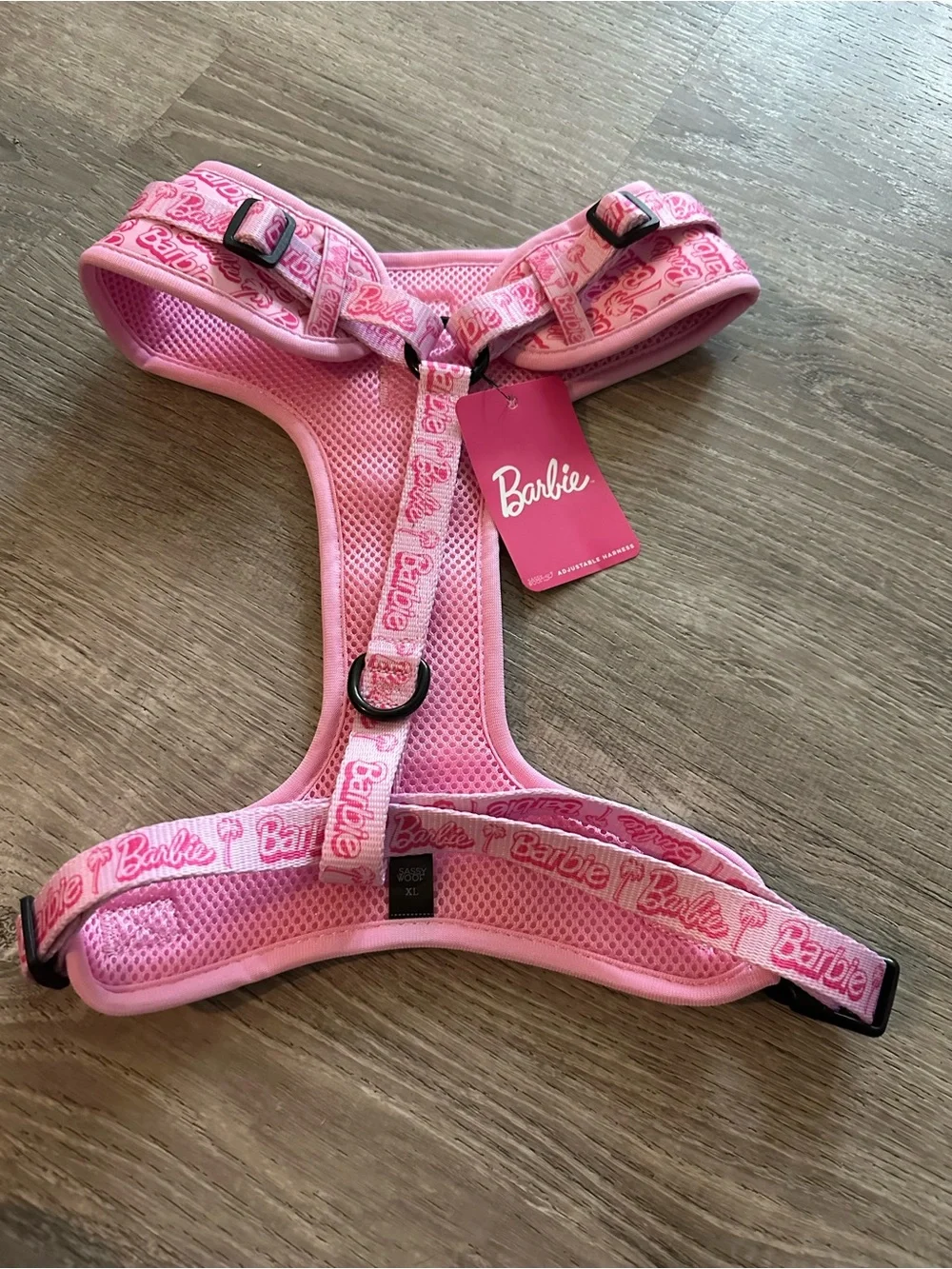 Barbie x Sassy Woof Pink Dog Harness size XL